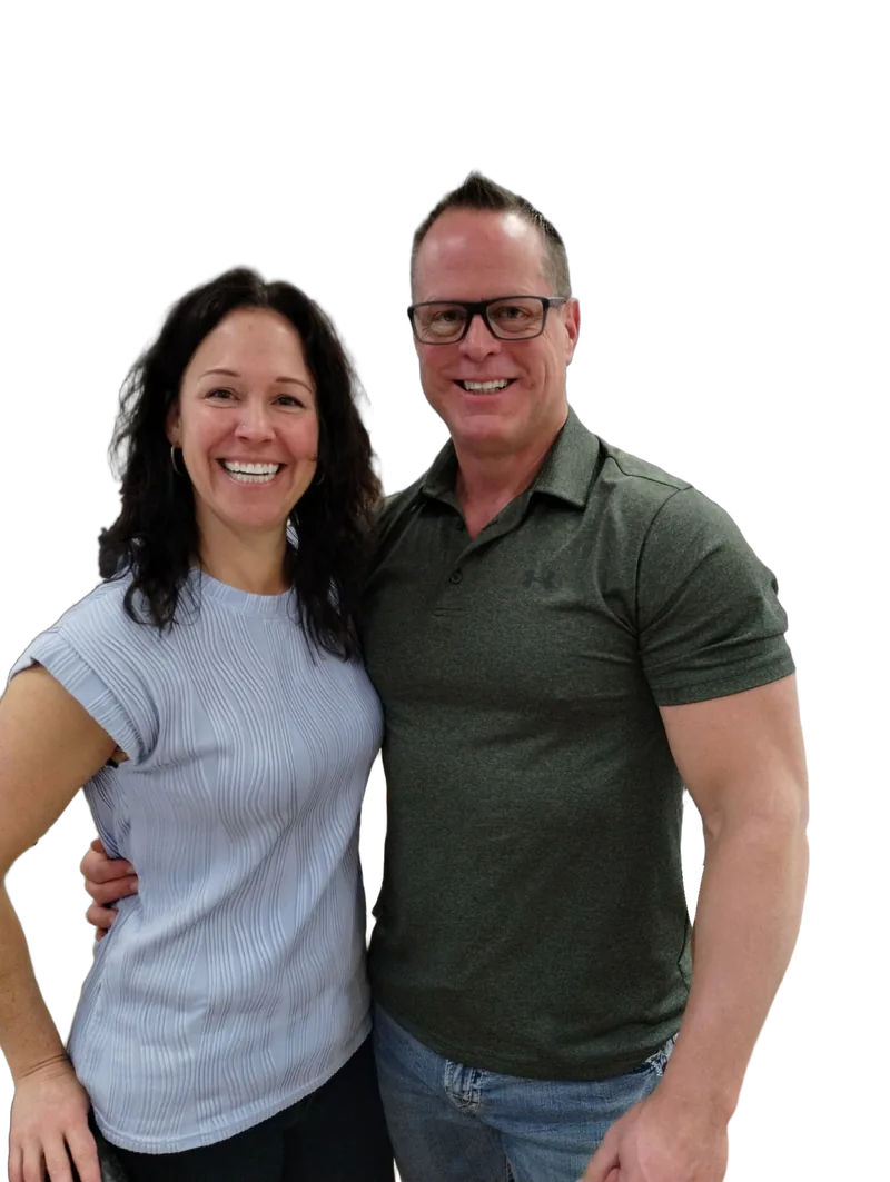 John Antle and his wife, Brandy, smiling together